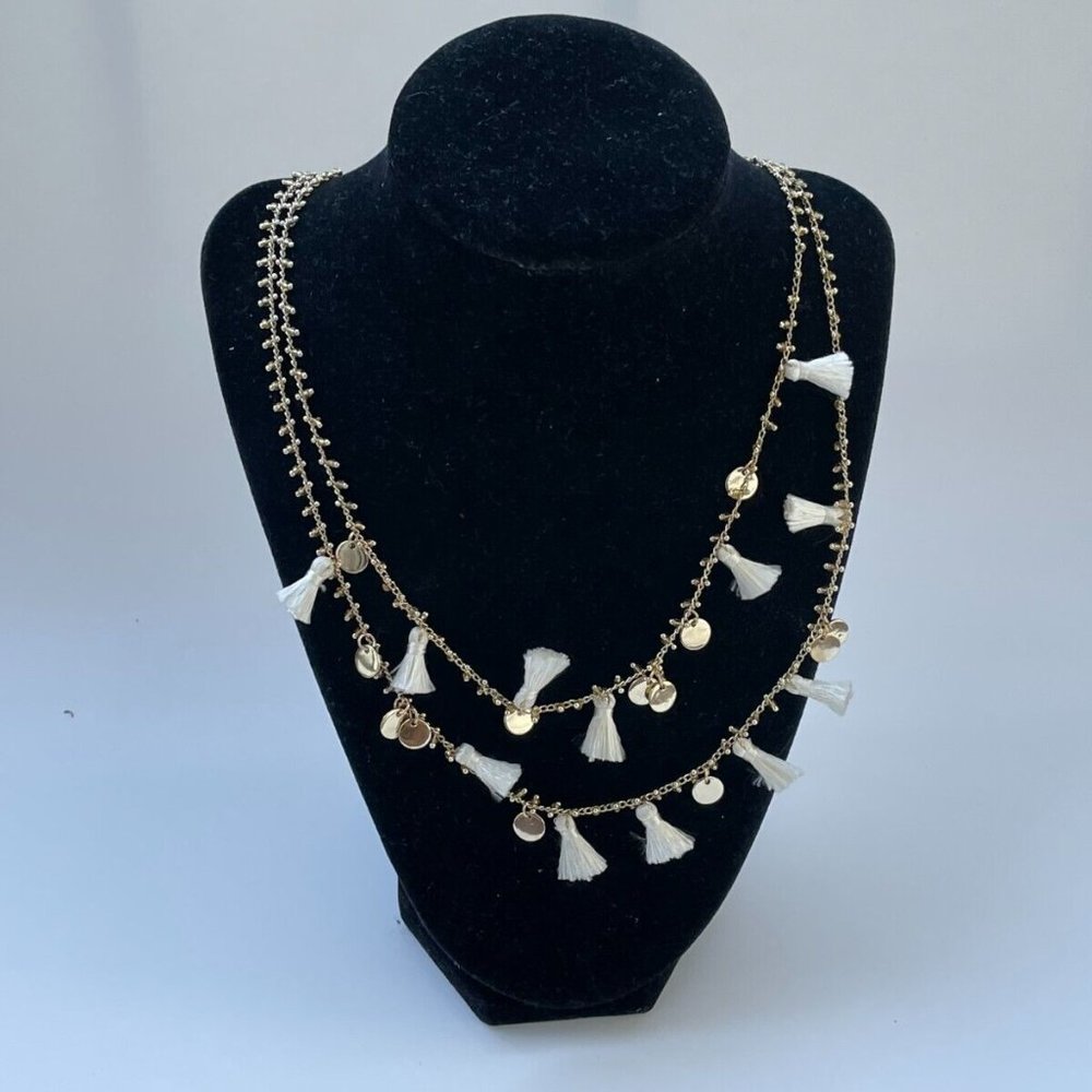 Baublebar Women Necklaces gold tone layered coin & tassel statement